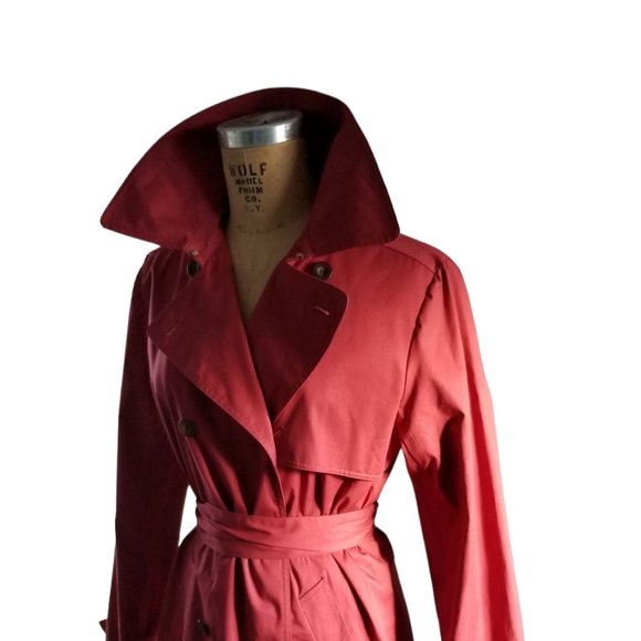 Garnet Hill Double Breasted Belted Trench Jacket - Picture 2 of 16